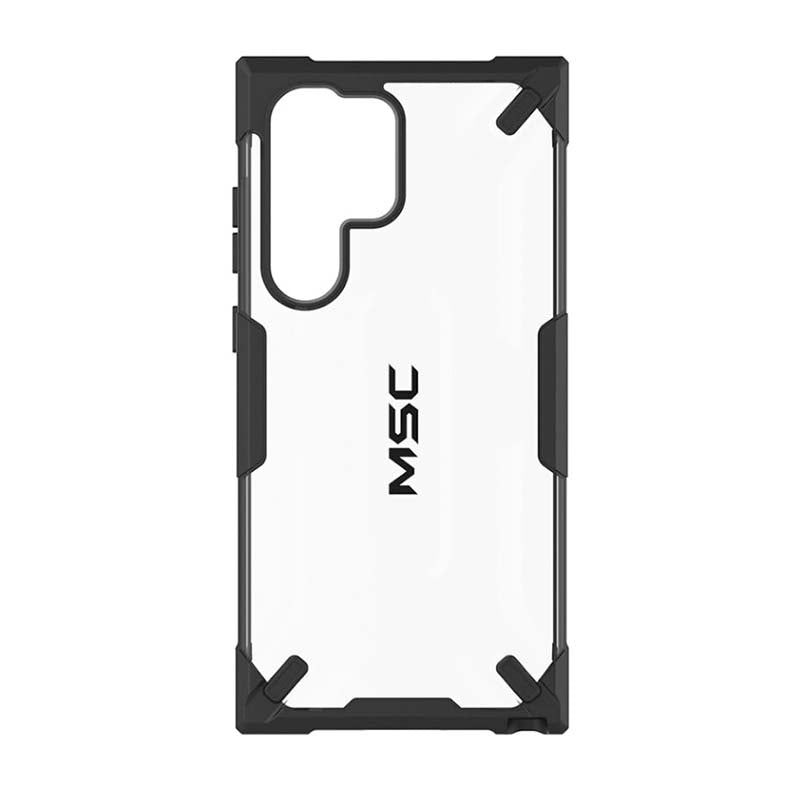 Supa Fly MSC Granite Case Samsung Galaxy S23 Ultra - Clear / Black - Clear / Black