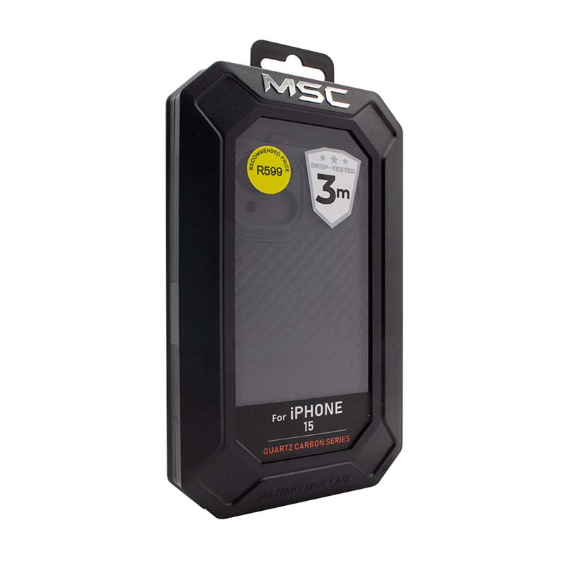 Supa Fly MSC Quartz Case Apple iPhone 15 - Carbon - Black