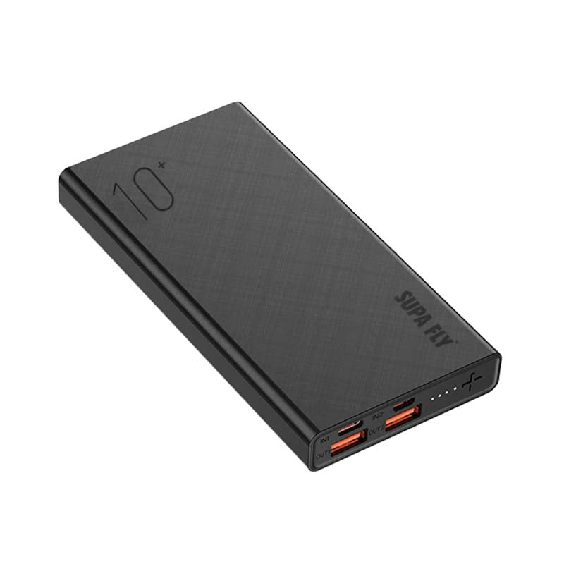 Supa Fly Power Bank 10000mAh - Black - Black