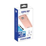Supa Fly Power Bank 10000mAh LED Display - Rose Gold - Rose Gold