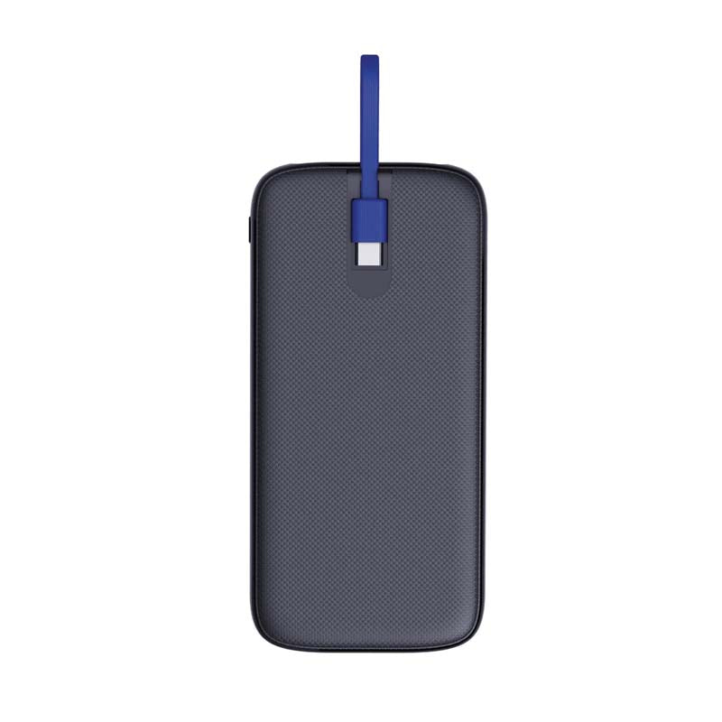 Supa Fly Power Bank 10000mAh PD 22.5W With Integrated Type-C Cable - Black