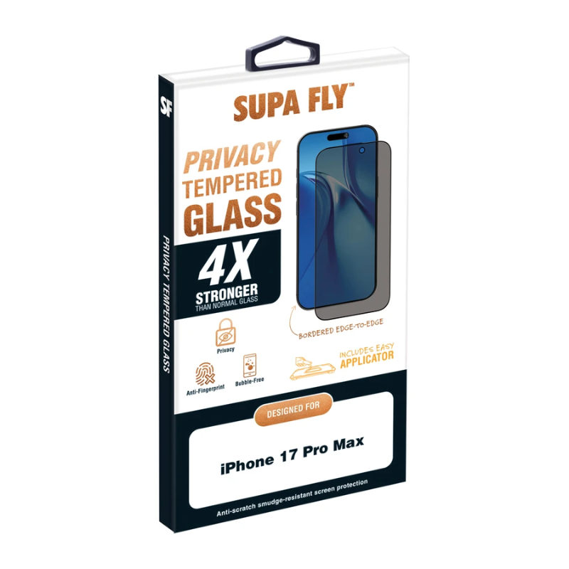 Supa Fly Privacy Glass With Applicator Apple iPhone 17 Pro Max - Clear - Clear