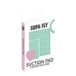 Supa Fly Rectangle Suction Pad - Pink/Green - Pink