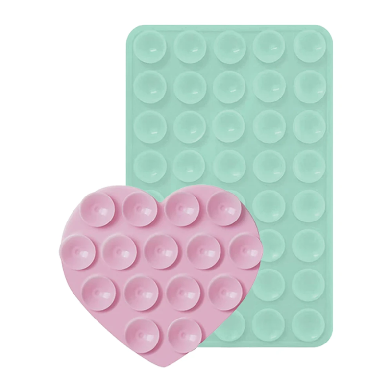 Supa Fly Rectangle Suction Pad - Pink/Green - Pink