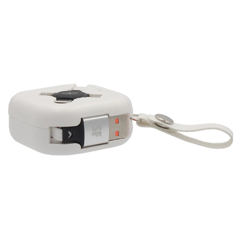 Supa Fly Retractable 3-in-1 Charging Cable - White - White