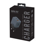 Supa Fly Signature Series 35W Type C & USB Dual Wall Charger - Grey - Grey