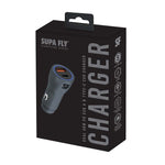 Supa Fly Signature Series 48W Car Charger - Grey - Grey