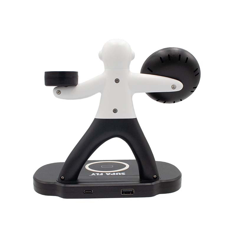 Supa Fly Spaceman 3-in-1 Magnetic Charger - Black - Black