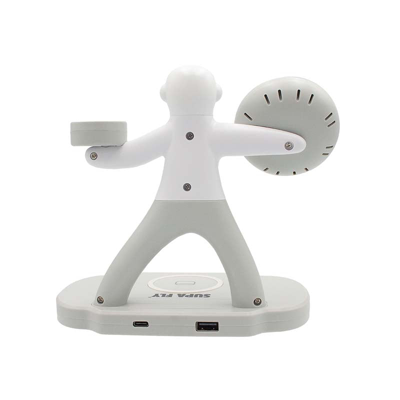 Supa Fly Spaceman 3-in-1 Magnetic Charger - Grey - Grey