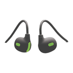 Supa Fly Sport Air Conduction Headset - Black/Green - Black / Green