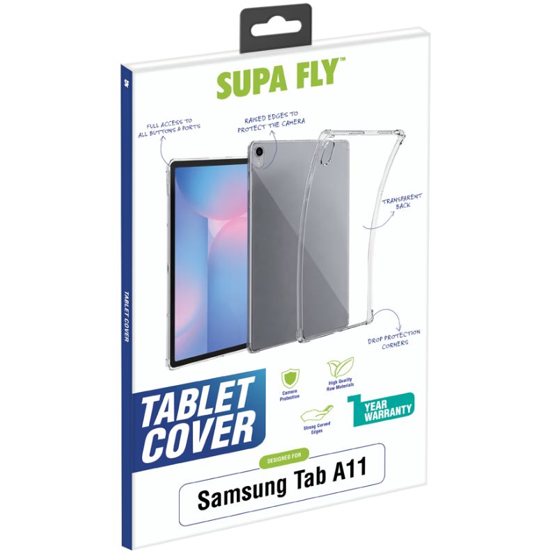 Supa Fly Tablet Cover for Samsung Galaxy Tab A11 - Clear