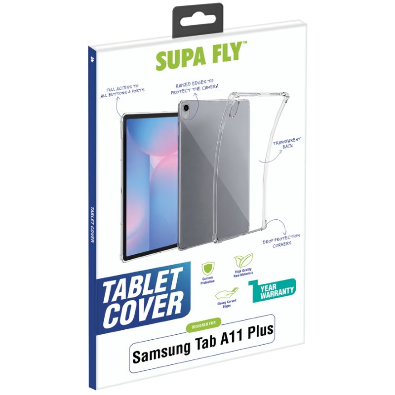 Supa Fly Tablet Cover for Samsung Galaxy Tab A11 Plus - Clear