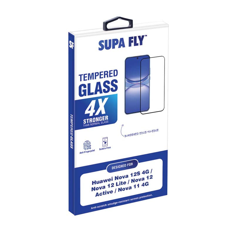 Supa Fly Tempered Glass Screen Protector Huawei Nova 12S - Clear