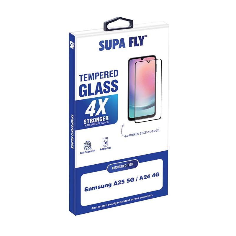 Supa Fly Tempered Glass Screen Protector Samsung Galaxy A25 / A24 4G - Clear