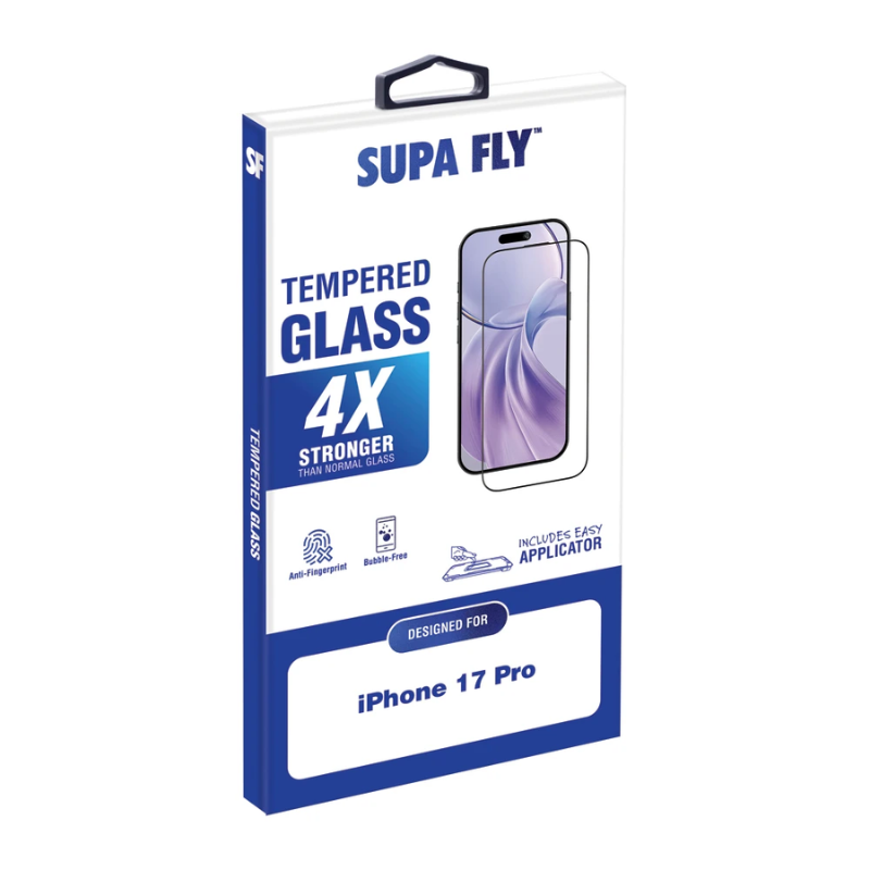 Supa Fly Tempered Glass With Applicator Apple iPhone 17 Pro - Clear - Clear