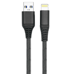 Supa Fly Tough Cable USB A To Lightning Charge And Sync 1.5m Cable - Black - Black