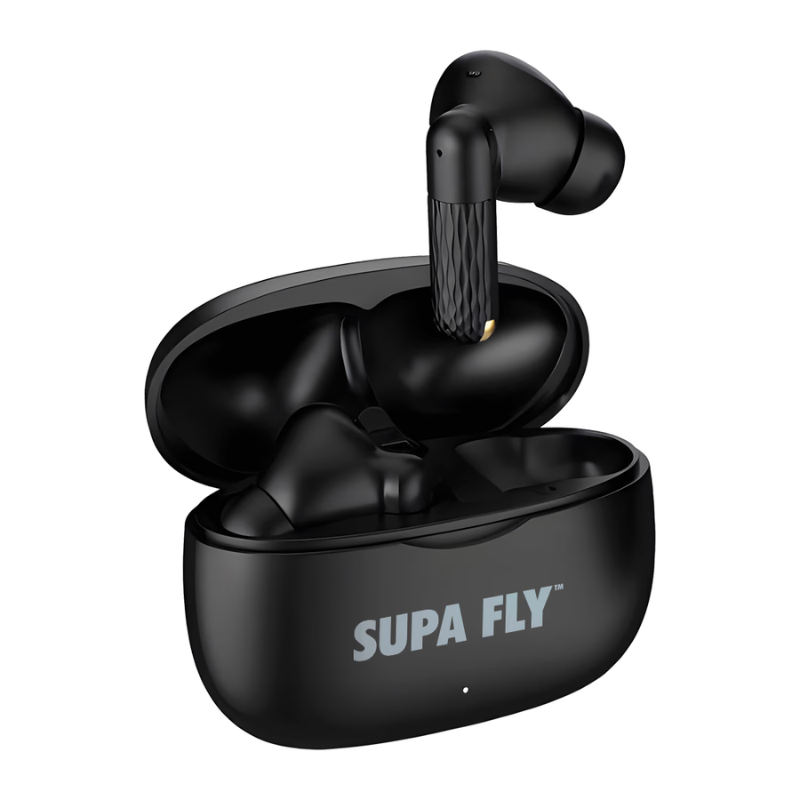 Supa Fly True Wireless Earbuds - Black - Black