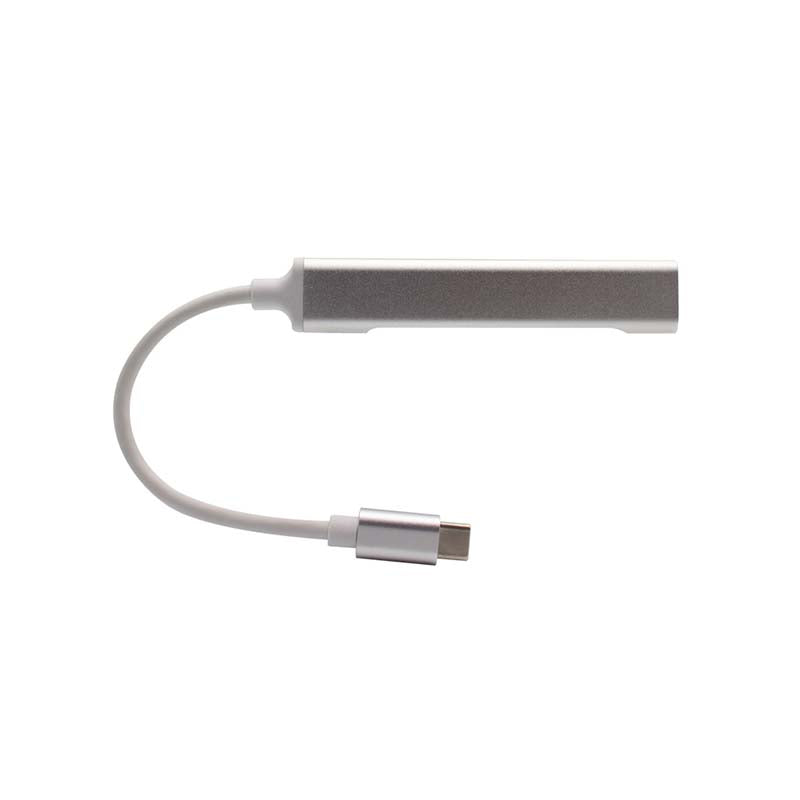 Supa Fly Type C & USB C 4 Port Hub - Silver - Silver