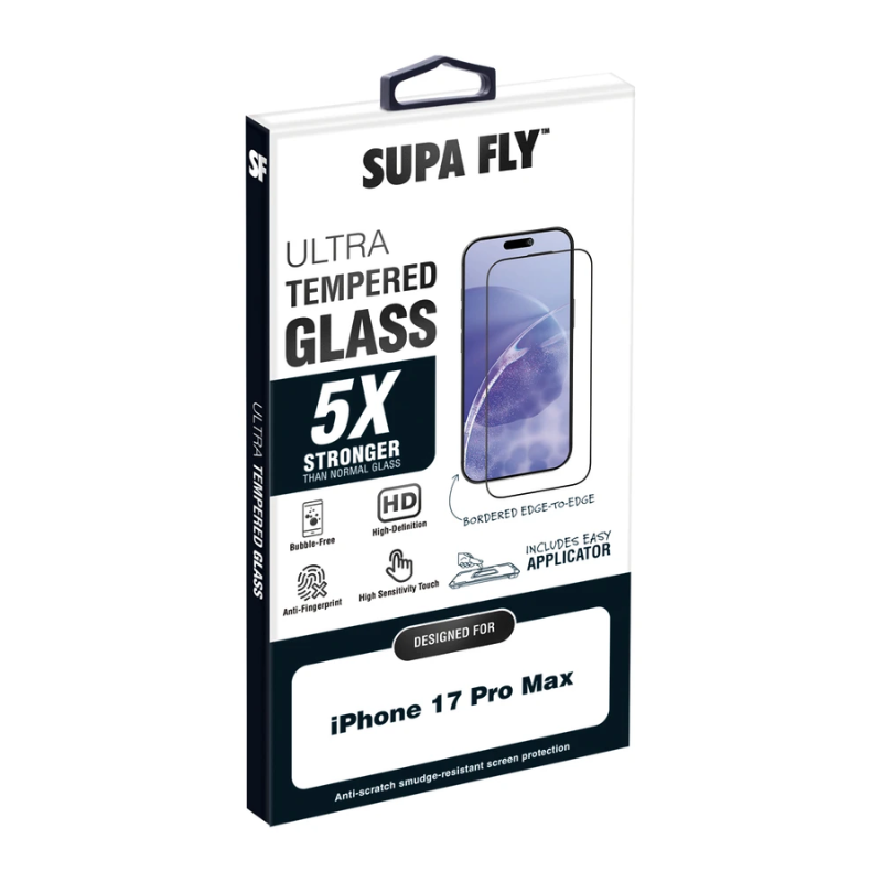 Supa Fly Ultra Tempered Glass With Applicator Apple iPhone 17 Pro Max - Clear - Clear