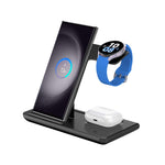 Supa Fly Wireless Charging Station 3-in-1 - Black - Black