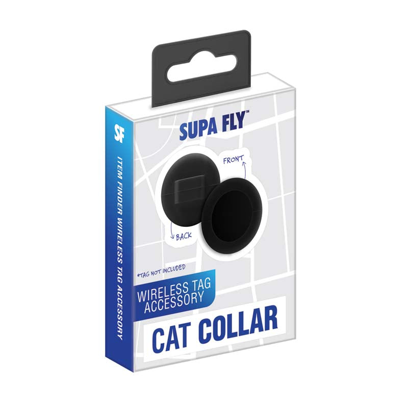 Supa Fly Wireless Tag Cover for Cat Collar Black - Black