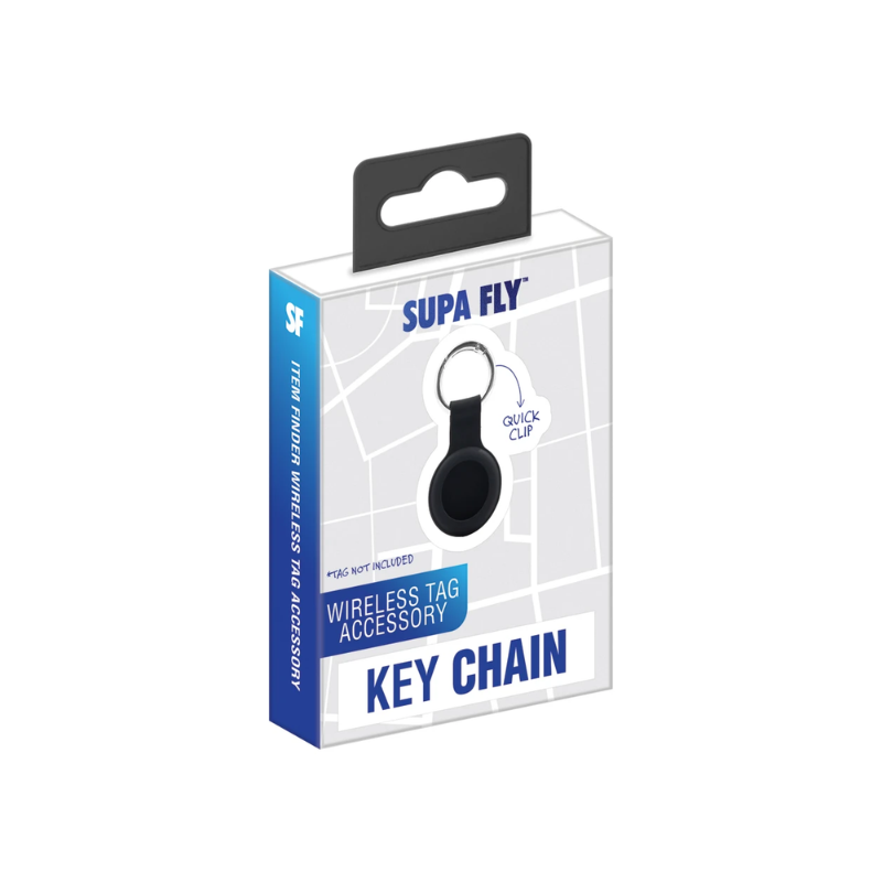 Supa Fly Wireless Tag Cover for Key Chain - Black - Black