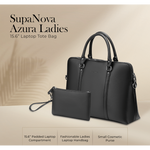 Supanova Azura Ladies 15.6’’ Laptop Tote Bag - Black - Black - Bags