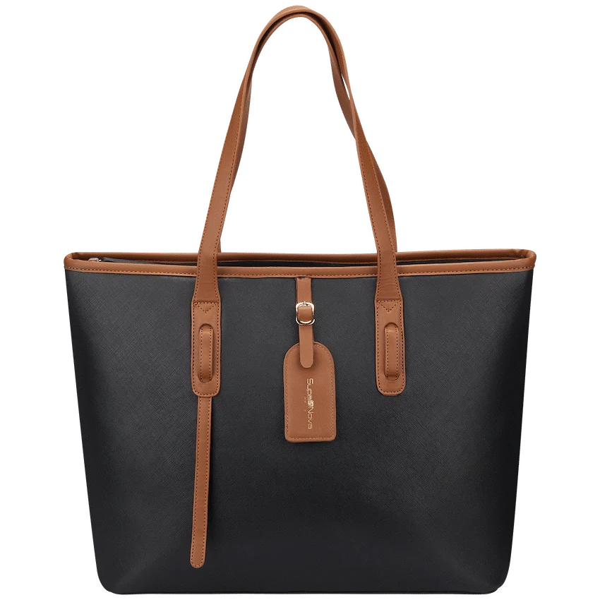 Supanova Elara Ladies 15.6’’ Laptop Tote Bag - Black - Black - Bags