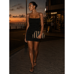 SupaNova Zara Knit Clutch Bag - Black - Black - Bags