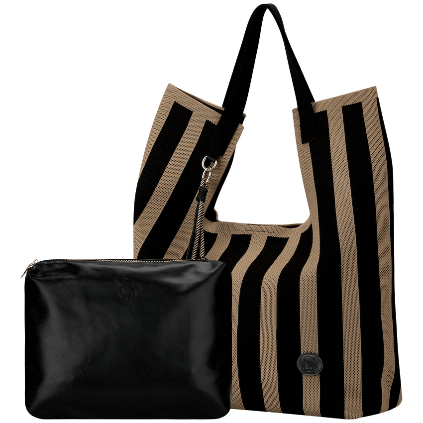SupaNova Zara Knit Tote Bag - Black - Black - Bags
