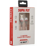 Superfly 1.5m 65W USB Type A to USB Type C Cable – White - White