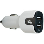 Superfly 3.4A Dual Type C Car Charger - White - White