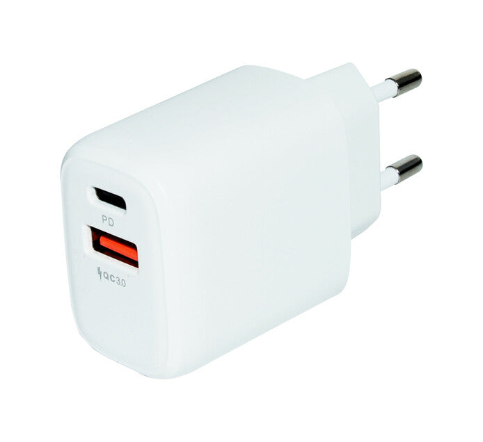 Superfly 38W Dual USB PD and QC Wall Charger - White - White