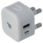 Superfly 3Pin Pd Qc Wall Charger - White - White