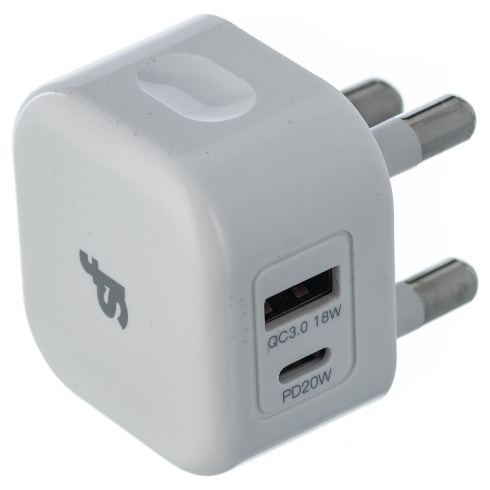 Superfly 3Pin Pd Qc Wall Charger - White - White