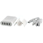 Superfly 5 Port USB charging Tower - White - White