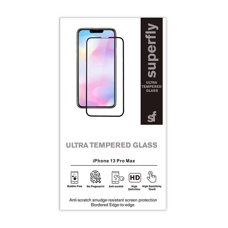 Superfly Apple iPhone 13/13 Pro Ultra Tempered Glass Screen Protector - Black