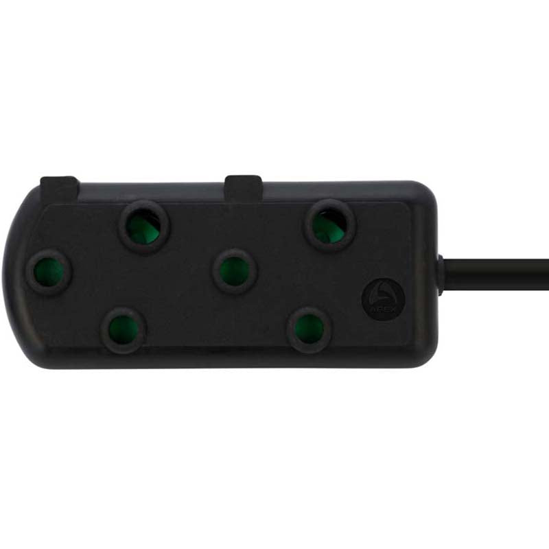 Switched 10m SBS Extension Cable/Cord/Lead Multiplug Light Duty - Black
