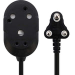 Switched 20m BTB Extension Cable/Cord/Lead Multiplug Light Duty - Black