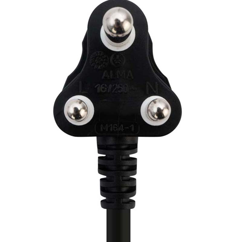 Switched 20m SBS Extension Cable/Cord/Lead Multiplug Heavy Duty - Black