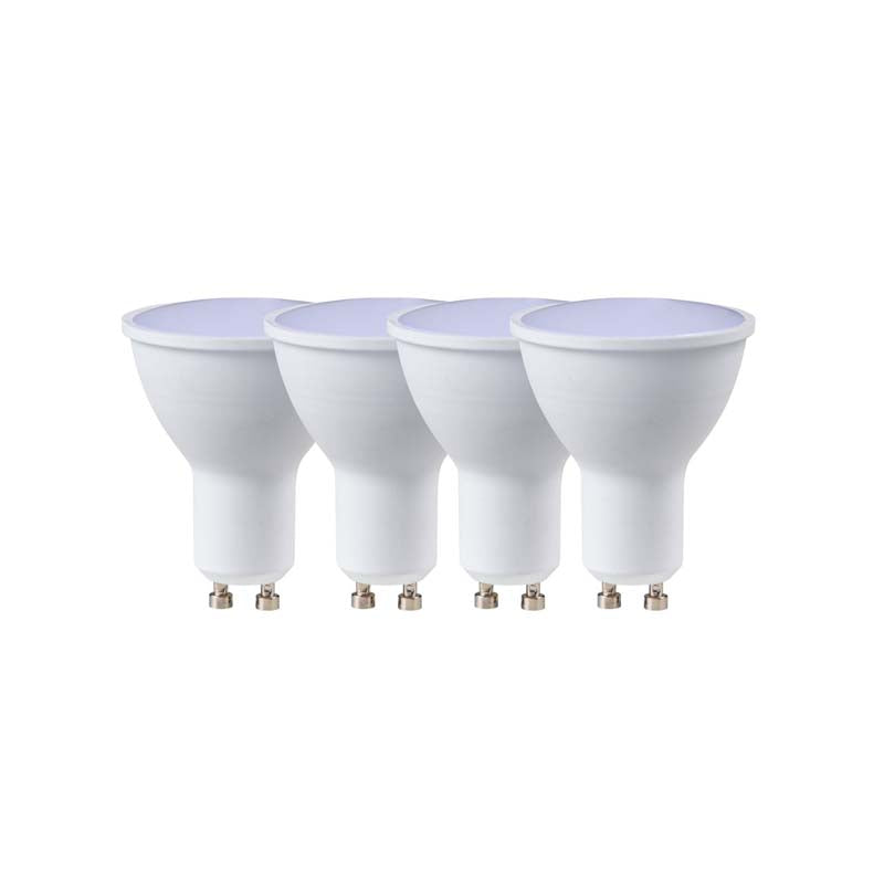 Switched 3W GU10 Rechargeable LED Light Bulb 4 Pack - Cool White - White