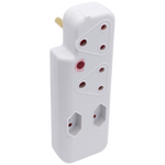 Switched 4-Way Medium Surge Adaptor - White - Electrical