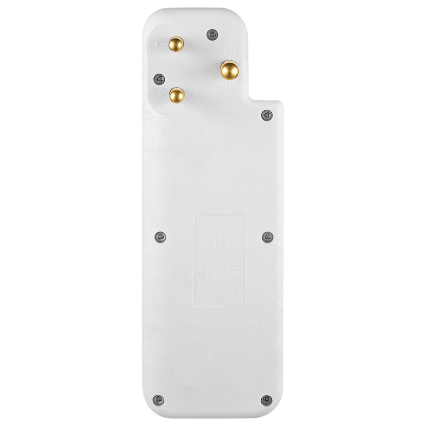 Switched 4-Way Medium Surge Adaptor - White - Electrical