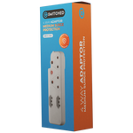 Switched 4-Way Medium Surge Adaptor - White - Electrical