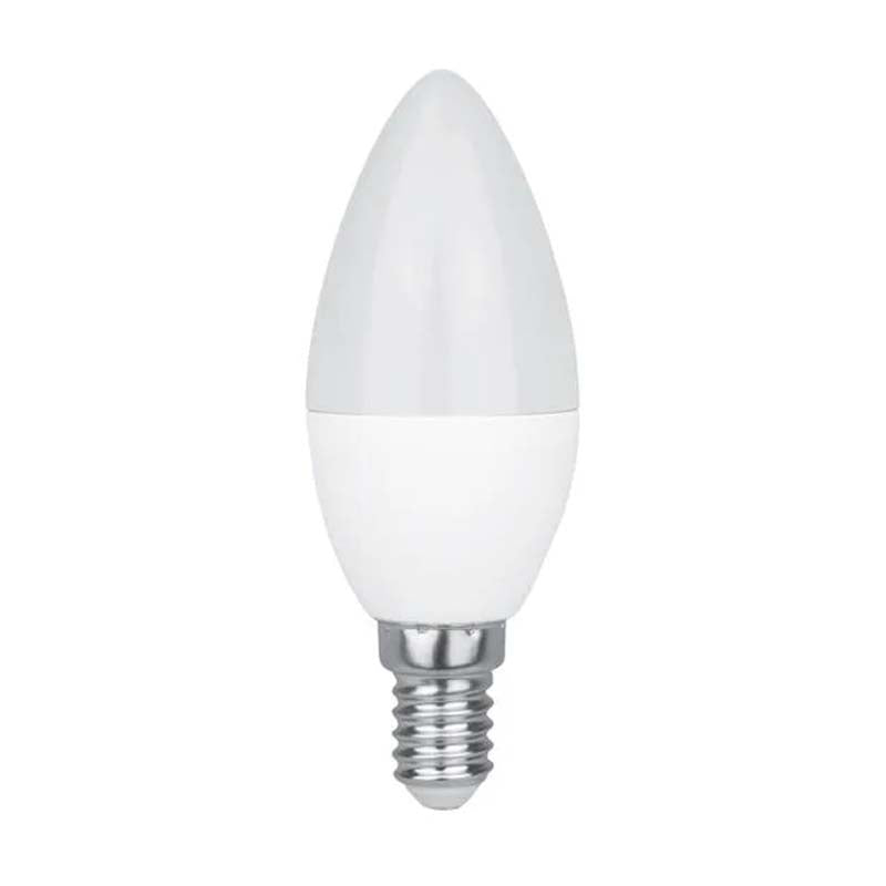 Switched 5W Candle LED Light Bulb E14 - Cool White - White