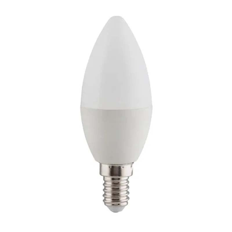 Switched 5W Candle LED Light Bulb E14 - Warm White - White