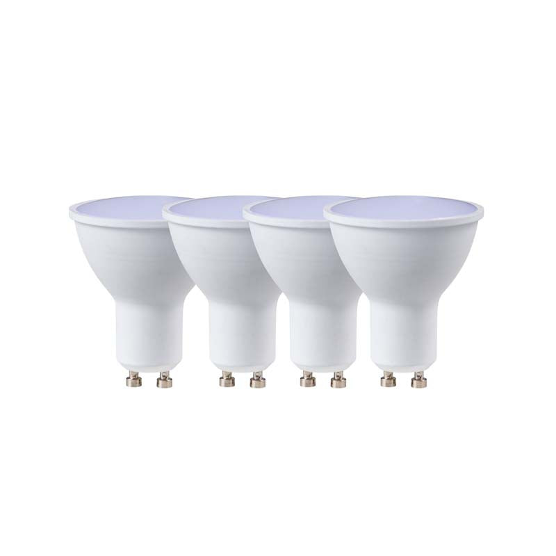 Switched LED 3W GU10 Rechargeable Light Bulbs 4 Pack - Warm White - White