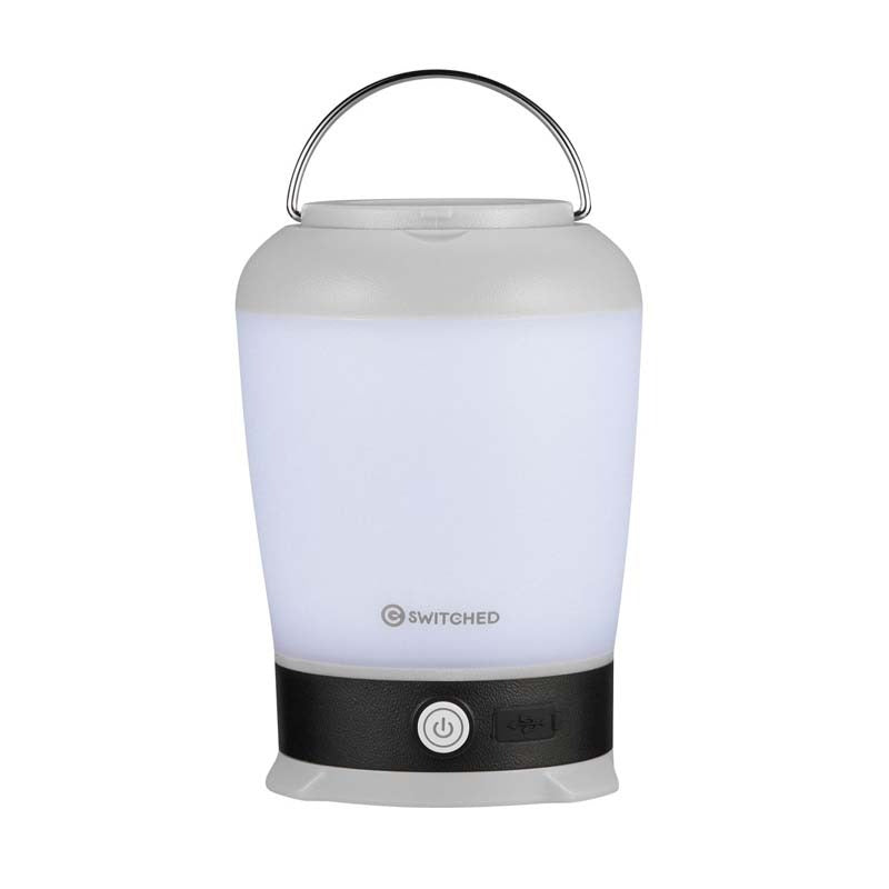 Switched Stella Rechargeable Lantern - Black / White