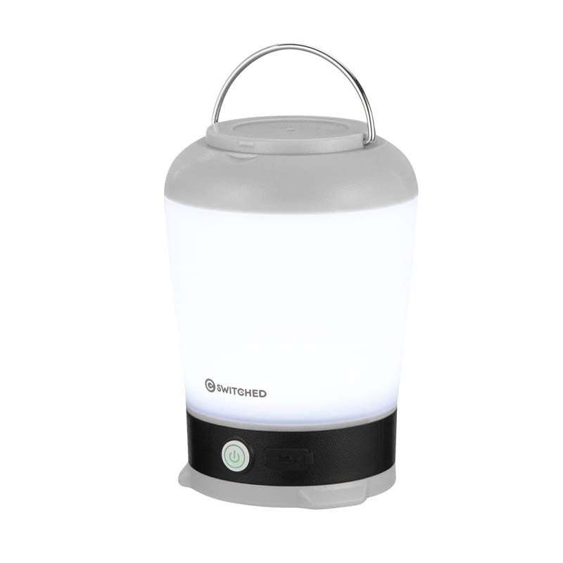 Switched Stella Rechargeable Lantern - Black / White