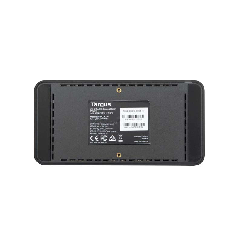 Targus Universal USB-C DV4K Docking Station with 65W Power Delivery - Black